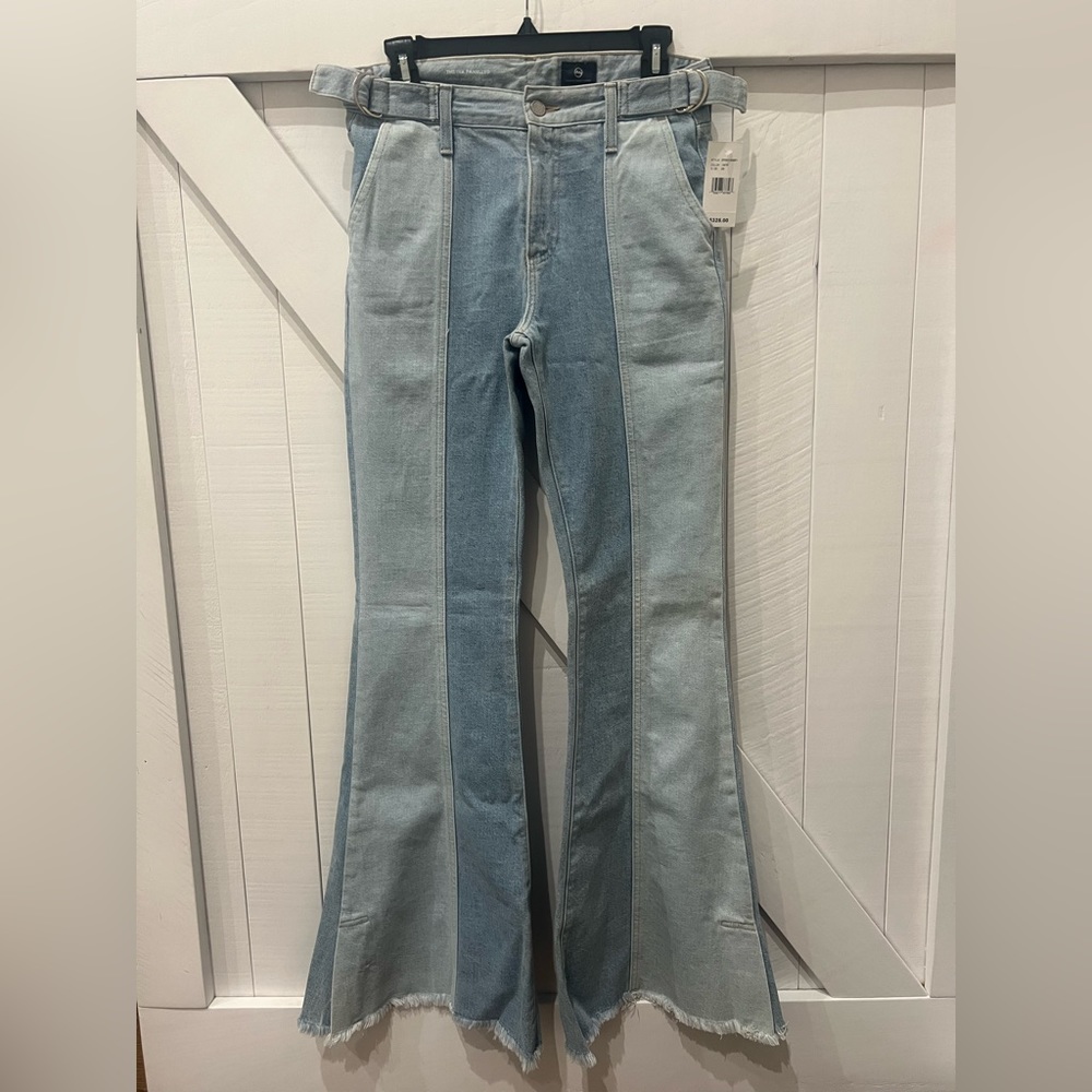 Brand New with Tags! 70’s inspired Panelled Flare Jeans - Picture 6 of 7